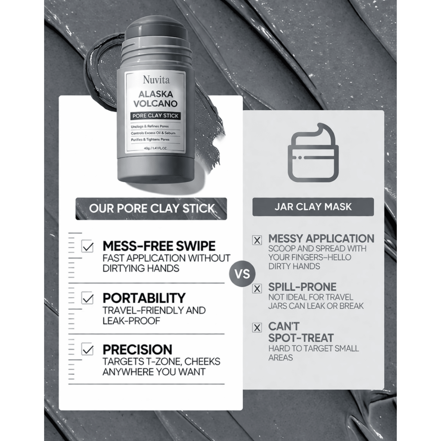 Nuvita Volcanic Clay Pore Stick